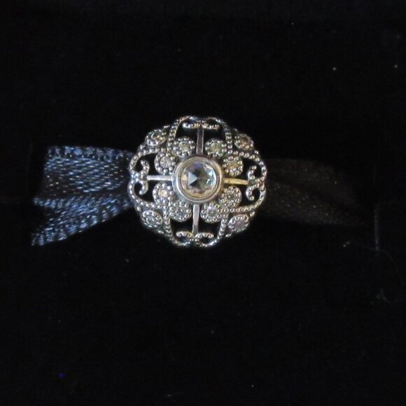 Authentic PANDORA Fairytale Bloom Charm Bead Silver 925 ALE 791961CZ Box RETIRED